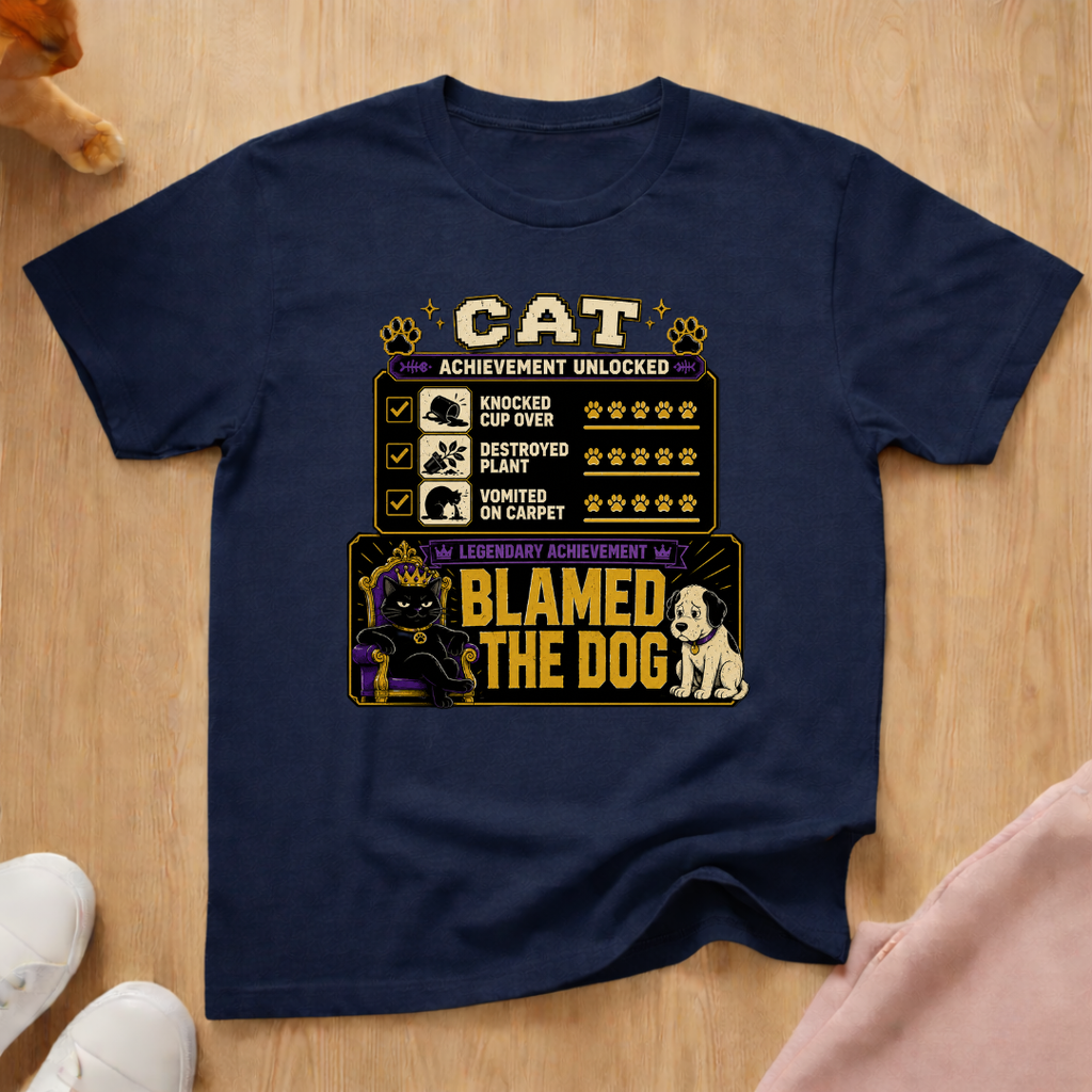 Cat achievement T-shirt