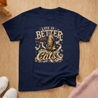 Life is better with cats T-shirt