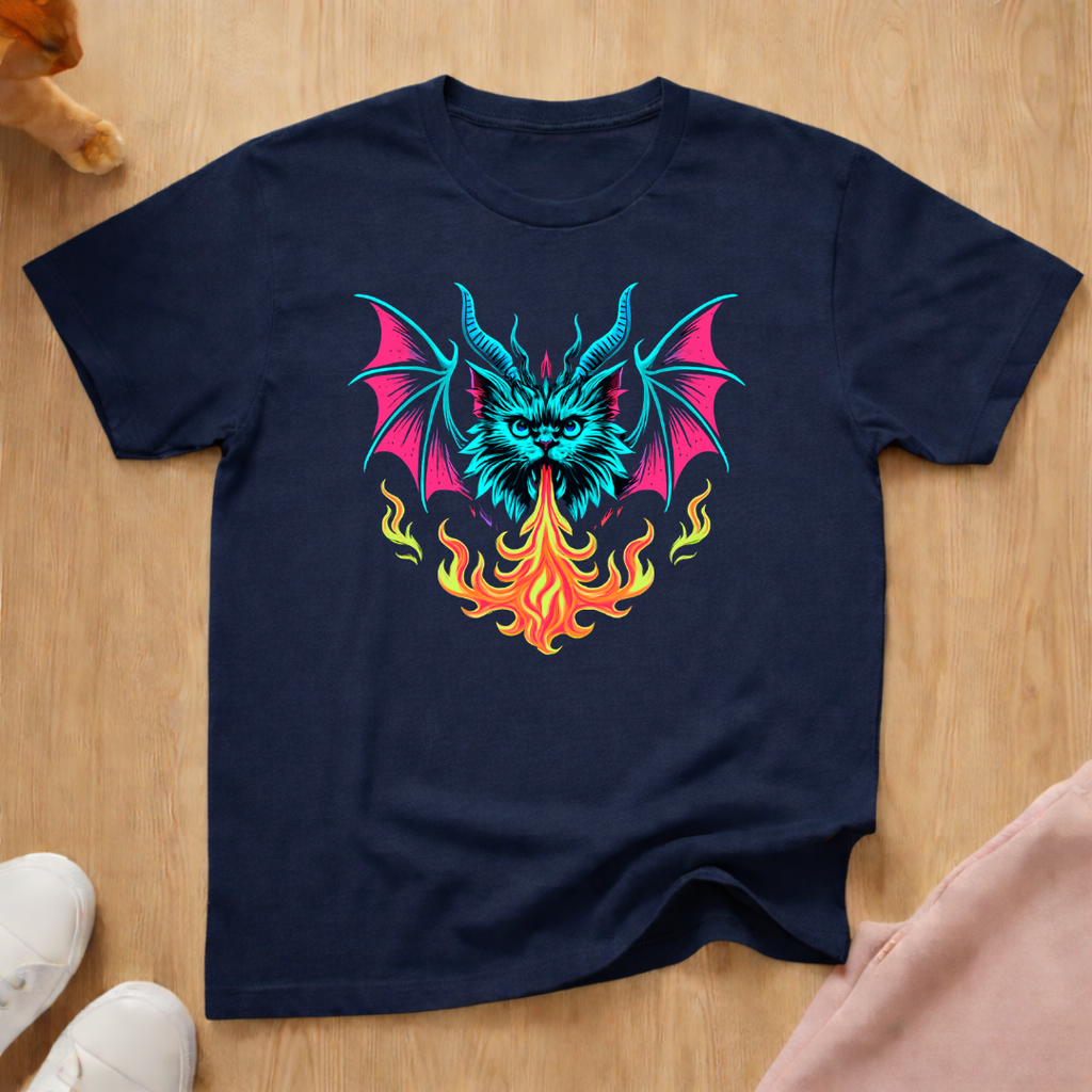 Demon cat Flame cat T-shirt