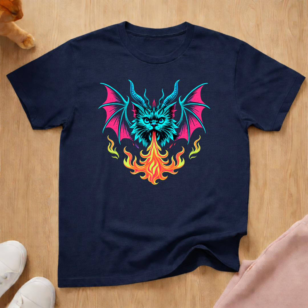 Demon cat Flame cat T-shirt