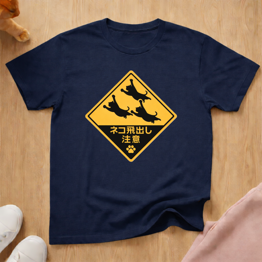 Leaping Cats Sign T-shirt