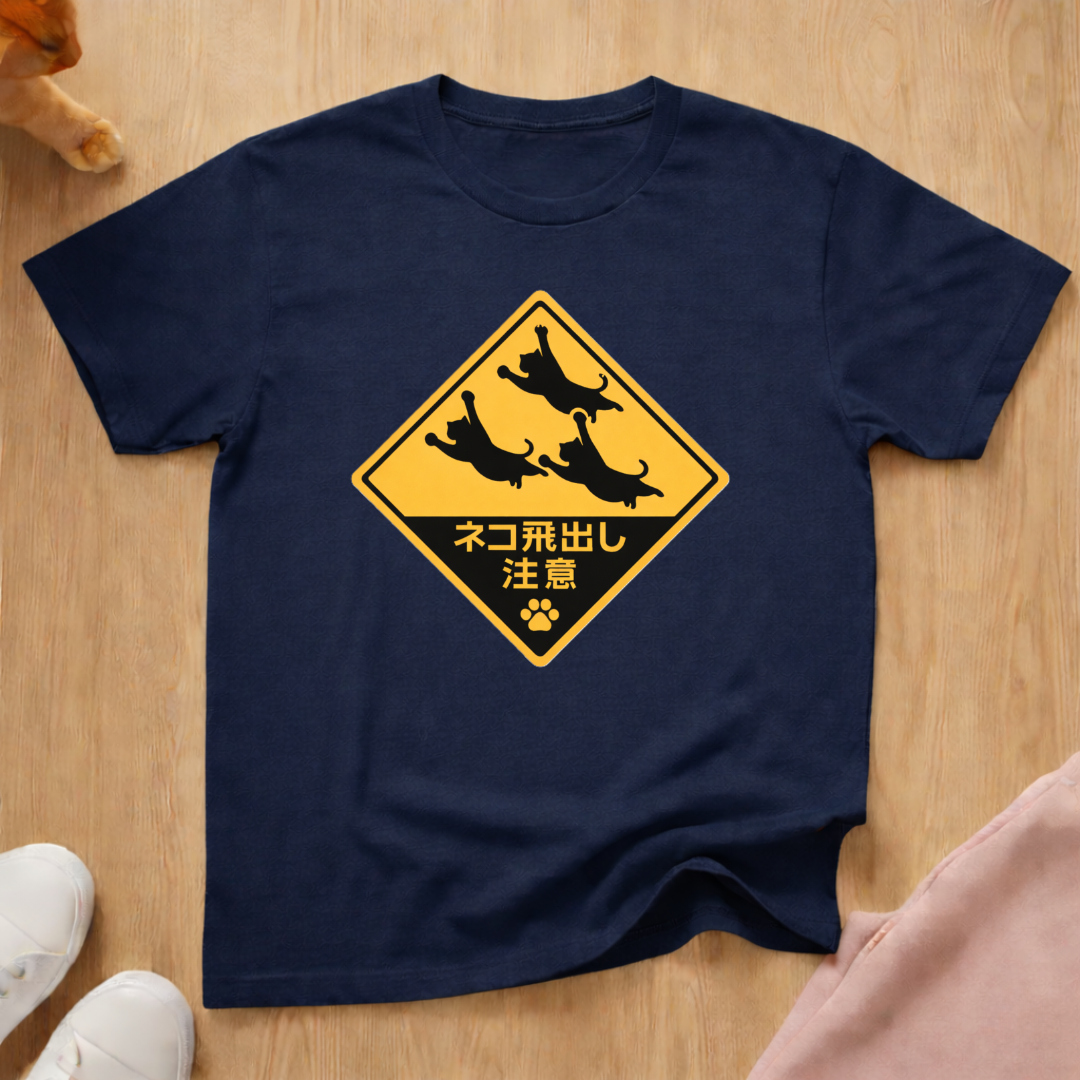 Leaping Cats Sign T-shirt