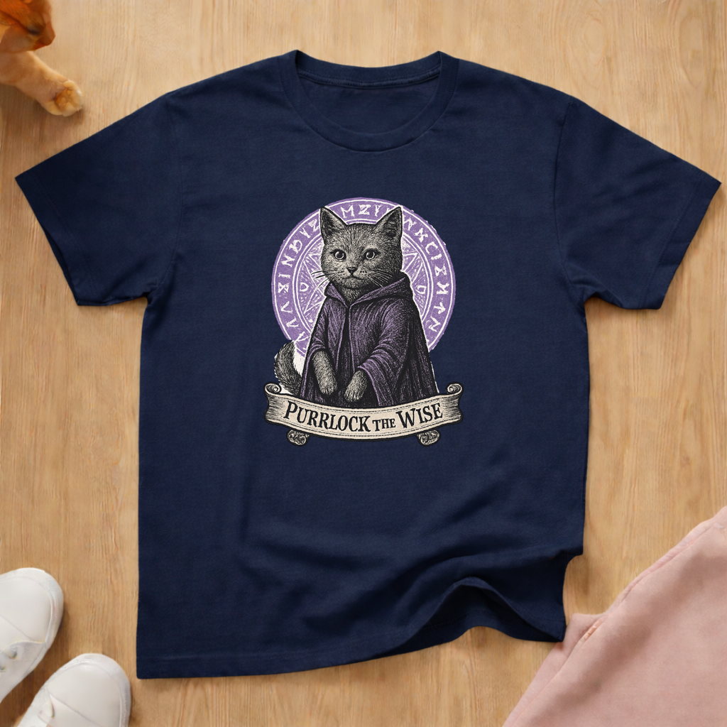 Purrlock cat T-shirt