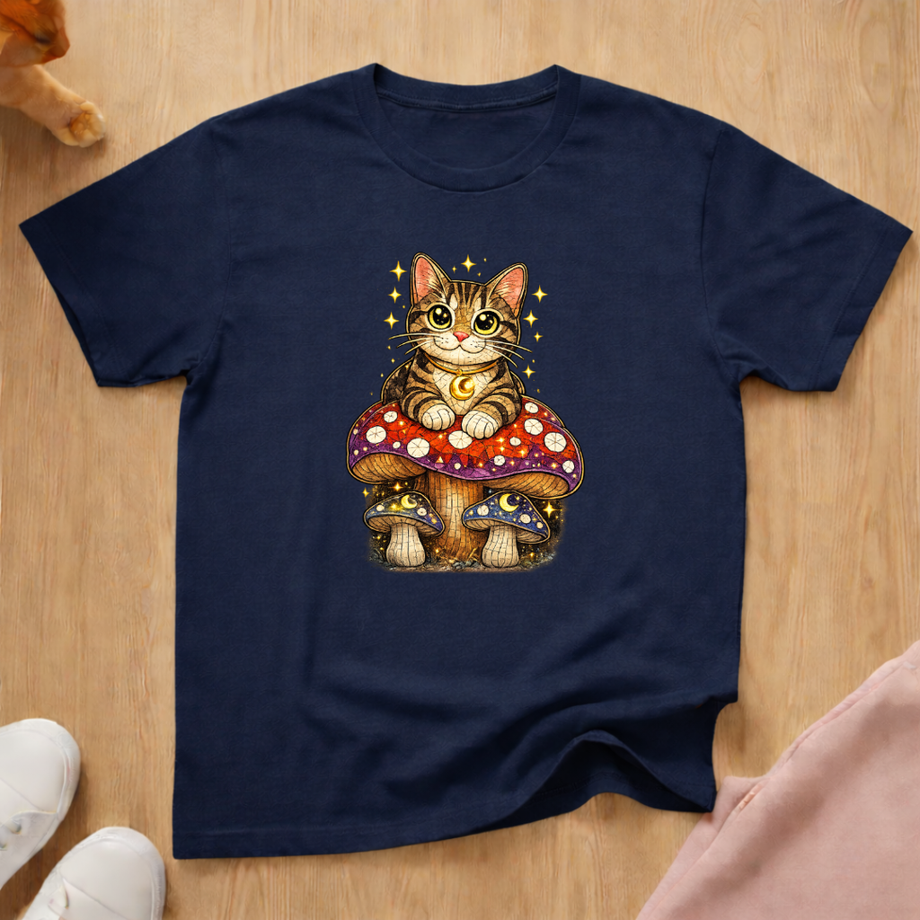Mushroom cat T-shirt