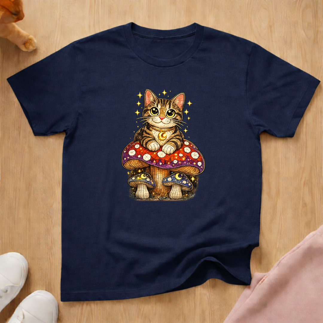 Mushroom cat T-shirt