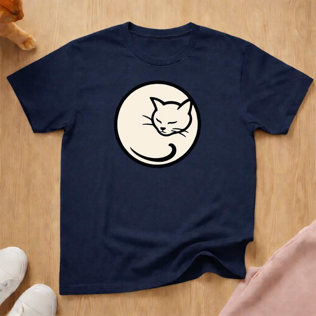 Curled Cat cat T-shirt