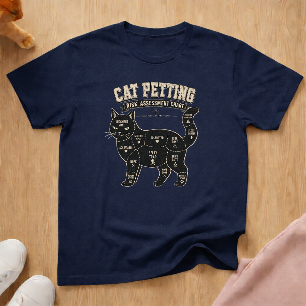 Cat petting guide T-shirt