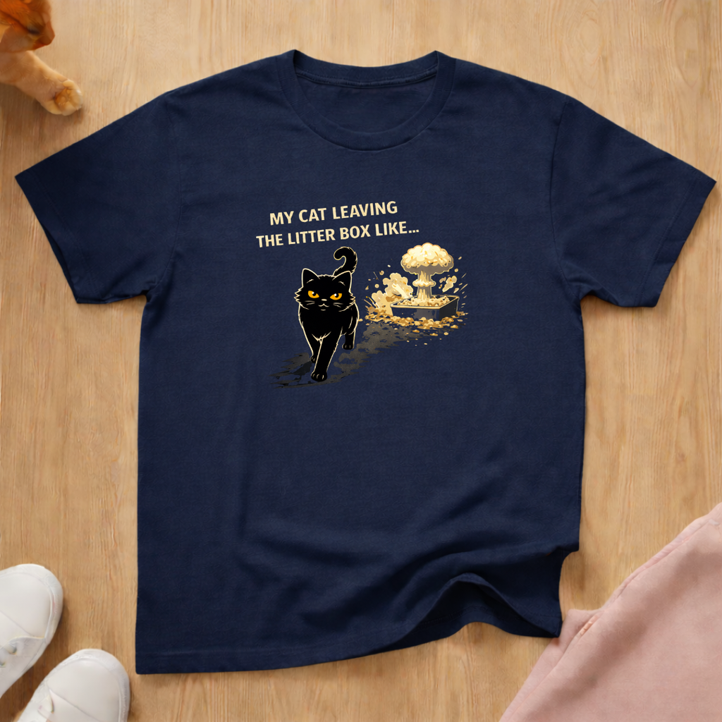 Leaving the litter box (White) T-shirt