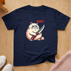 Chonky What? knife cat T-shirt