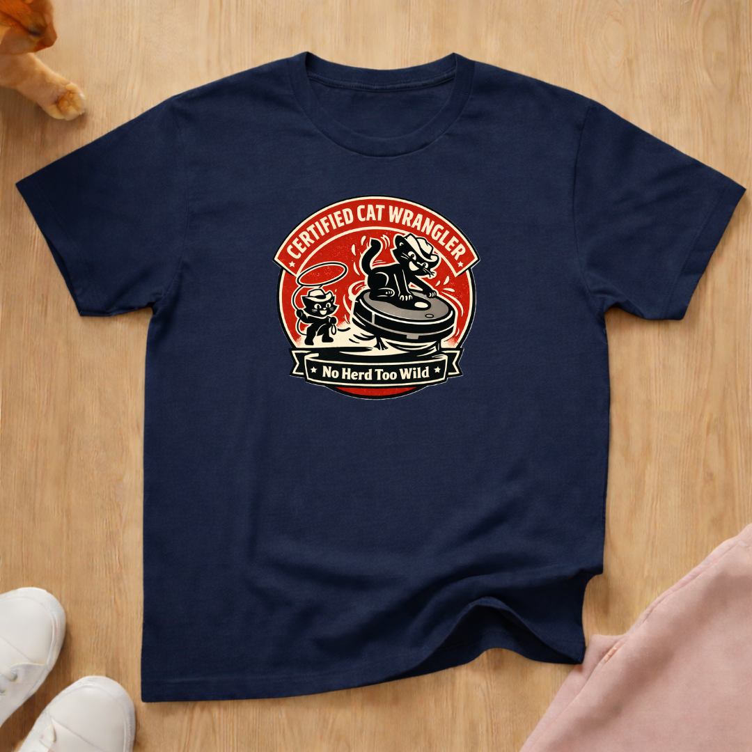 Certified cat wrangler T-shirt
