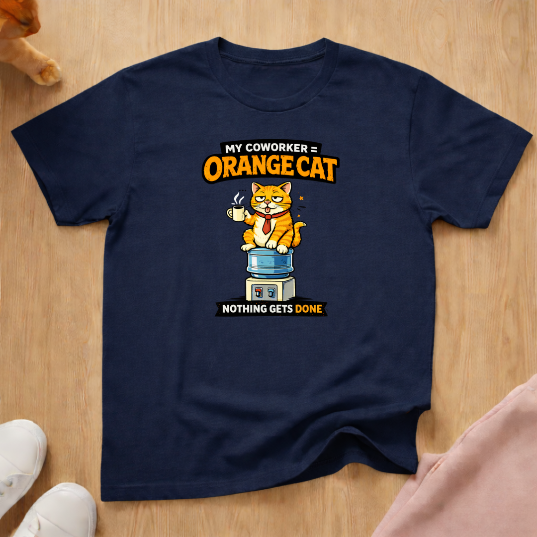 My coworker = Orange cat T-shirt