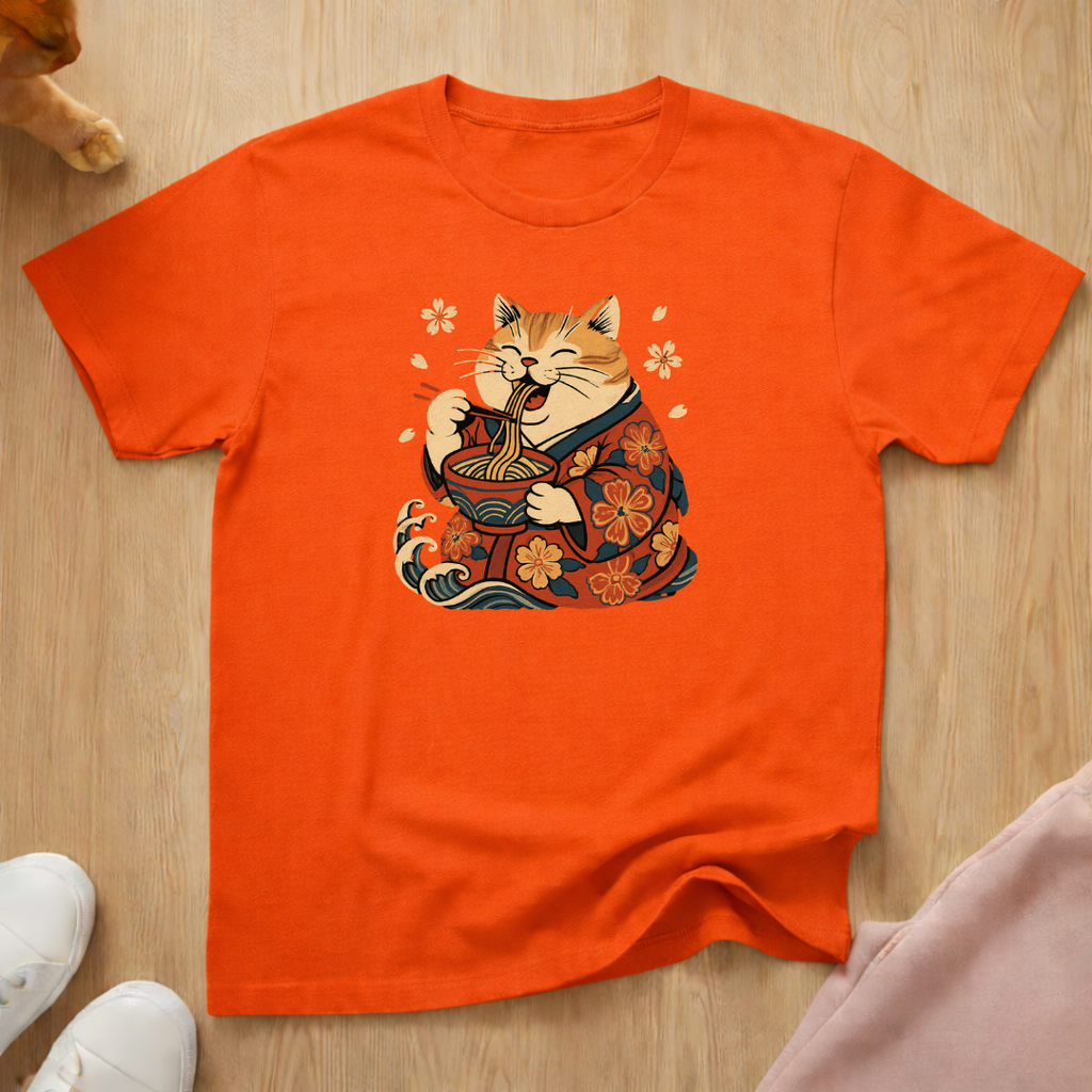 Fat Cat Ramen cat T-shirt
