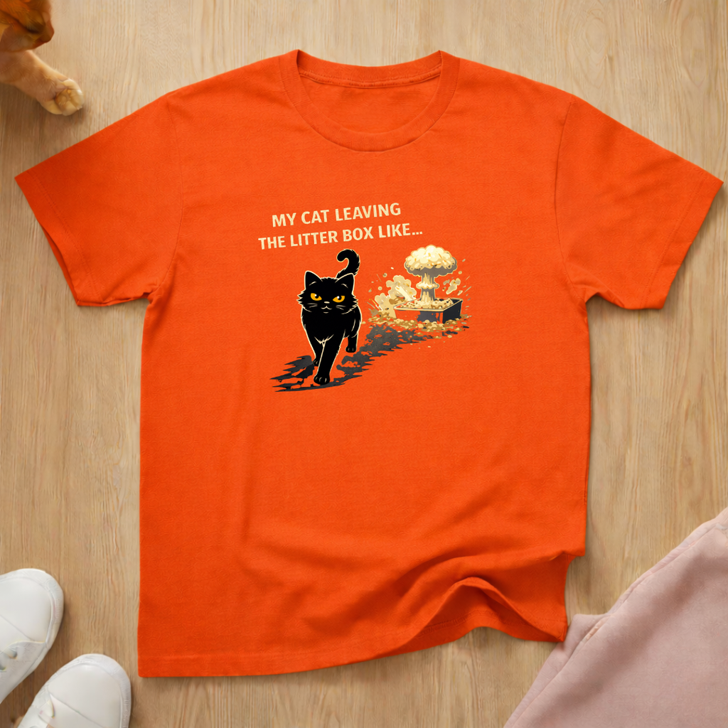 Leaving the litter box (White) T-shirt