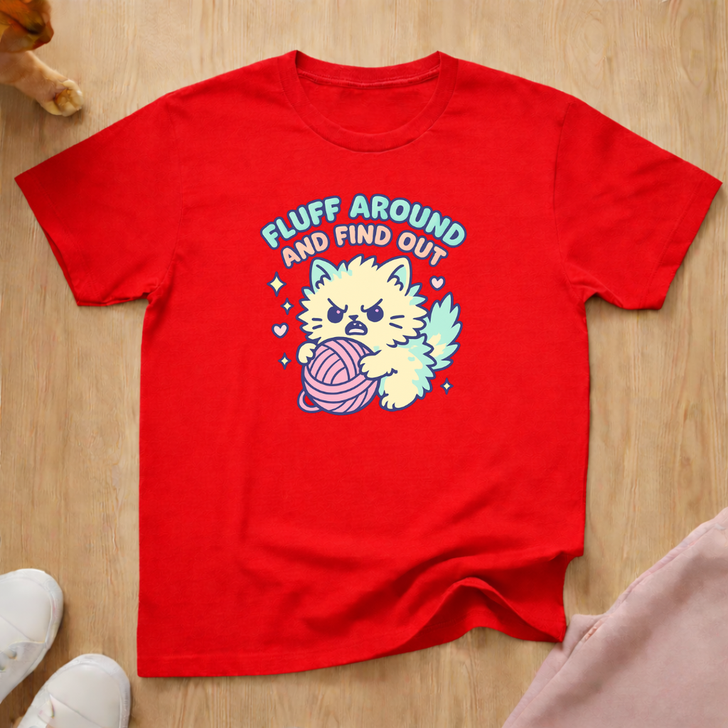 Cute Fluff Around cat T-shirt