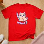 Cute What? knife cat T-shirt