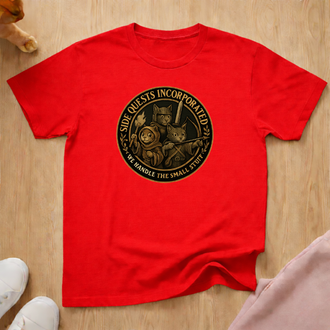 Side Quests 2 cat T-shirt