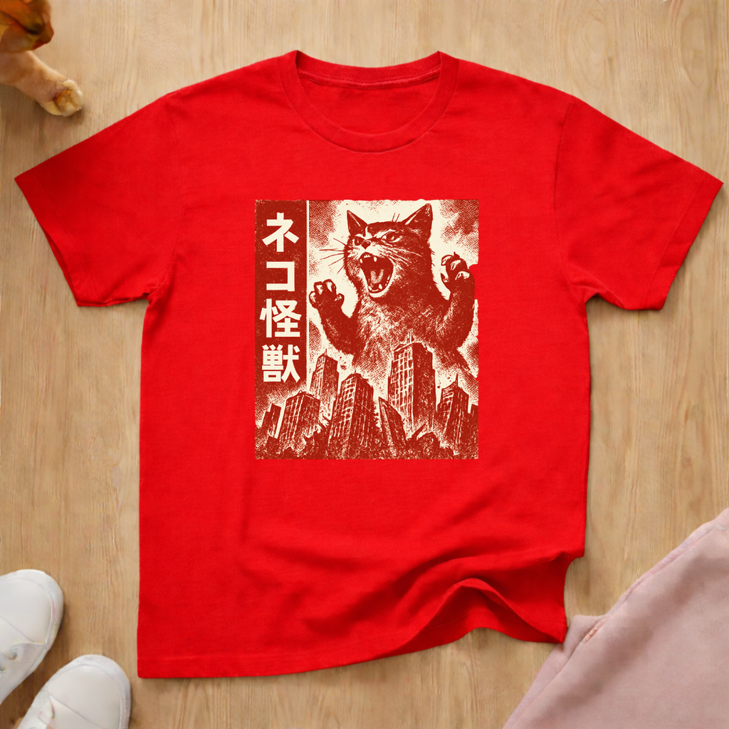 Kaiju cat 2 cat T-shirt