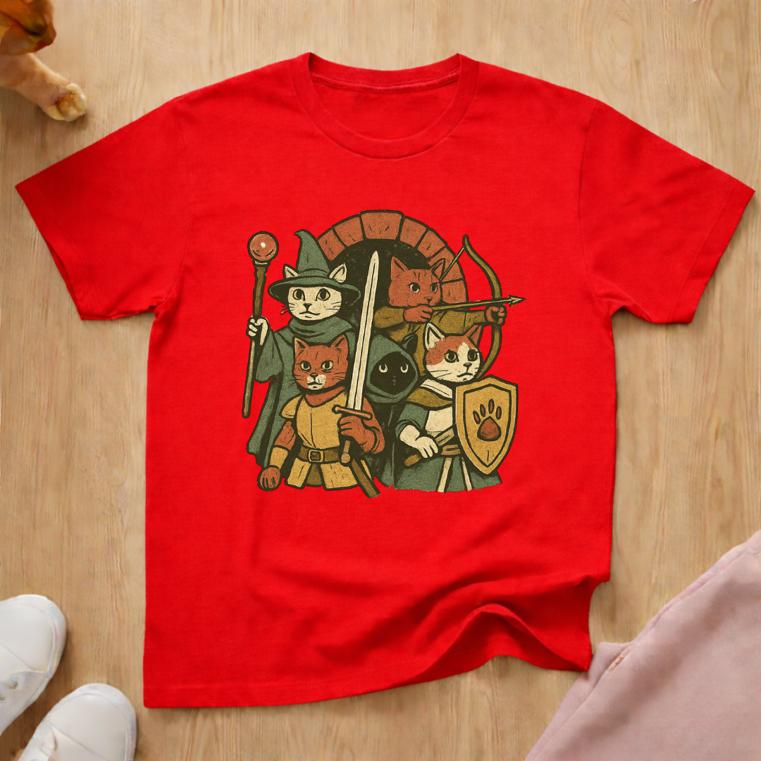 Cat DnD party cat T-shirt