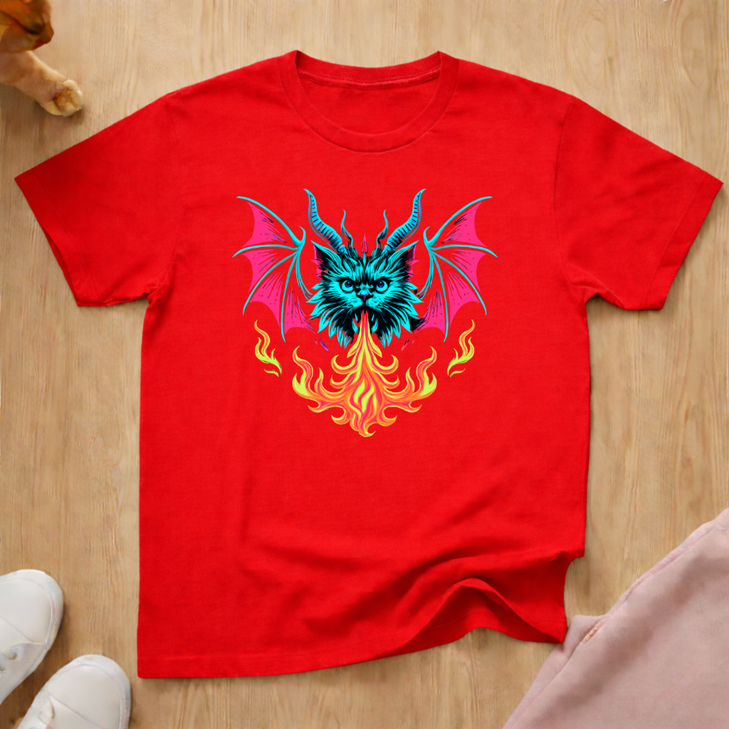 Demon cat Flame cat T-shirt