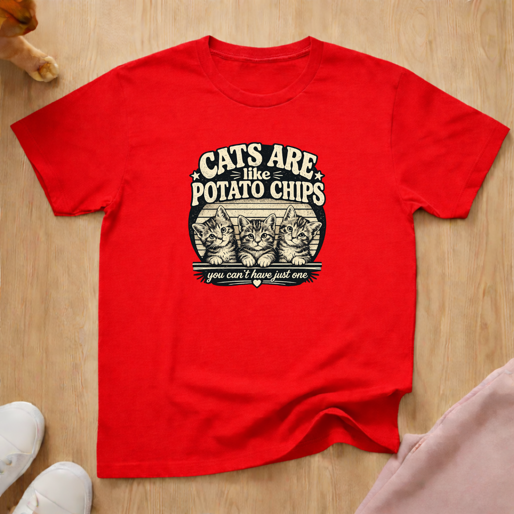 Cats are like potato chips T-shirt