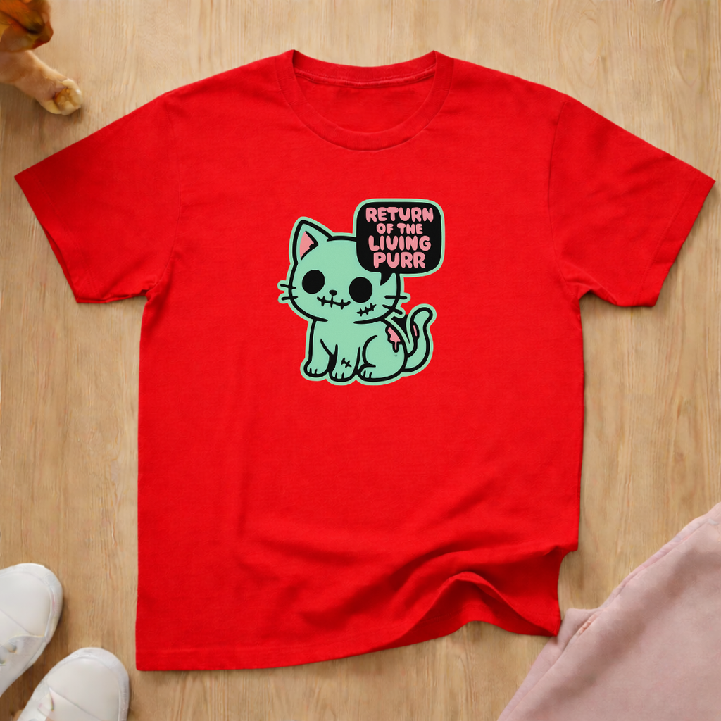 Return of the Living Purr cat T-shirt