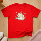 Cute cat on Book cat T-shirt