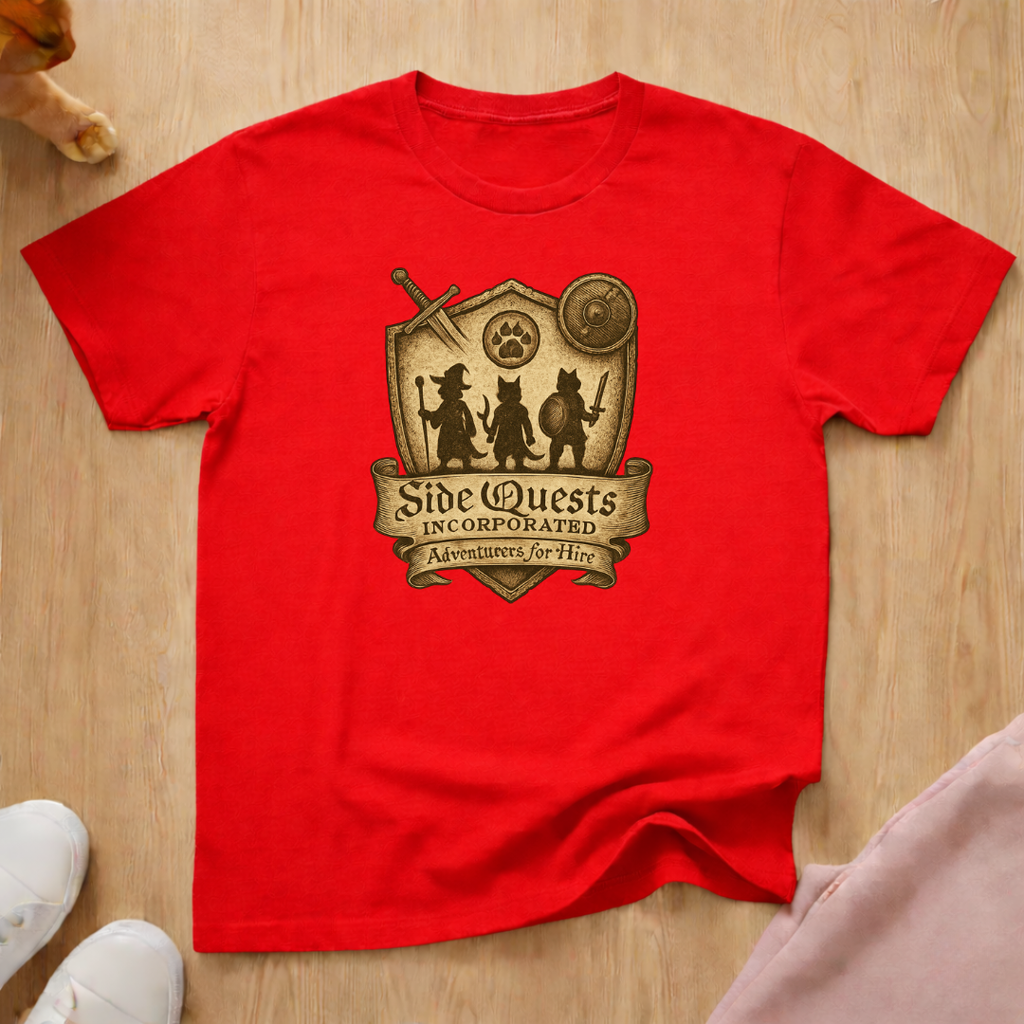 Side Quests 3 cat T-shirt