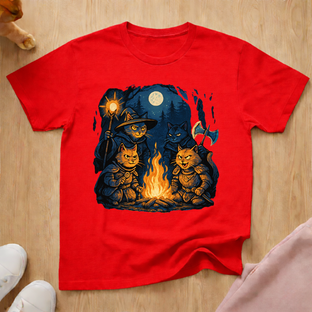 Cat DnD party 2 cat T-shirt