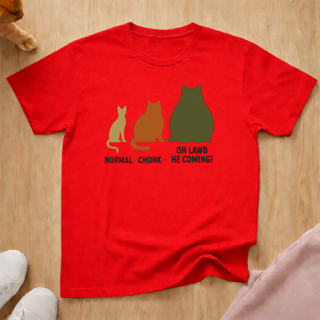 Cat sizes T-shirt cat