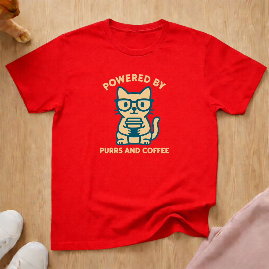 Powered by cat T-shirt