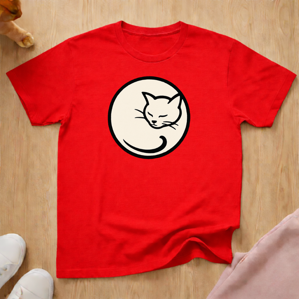 Curled Cat cat T-shirt