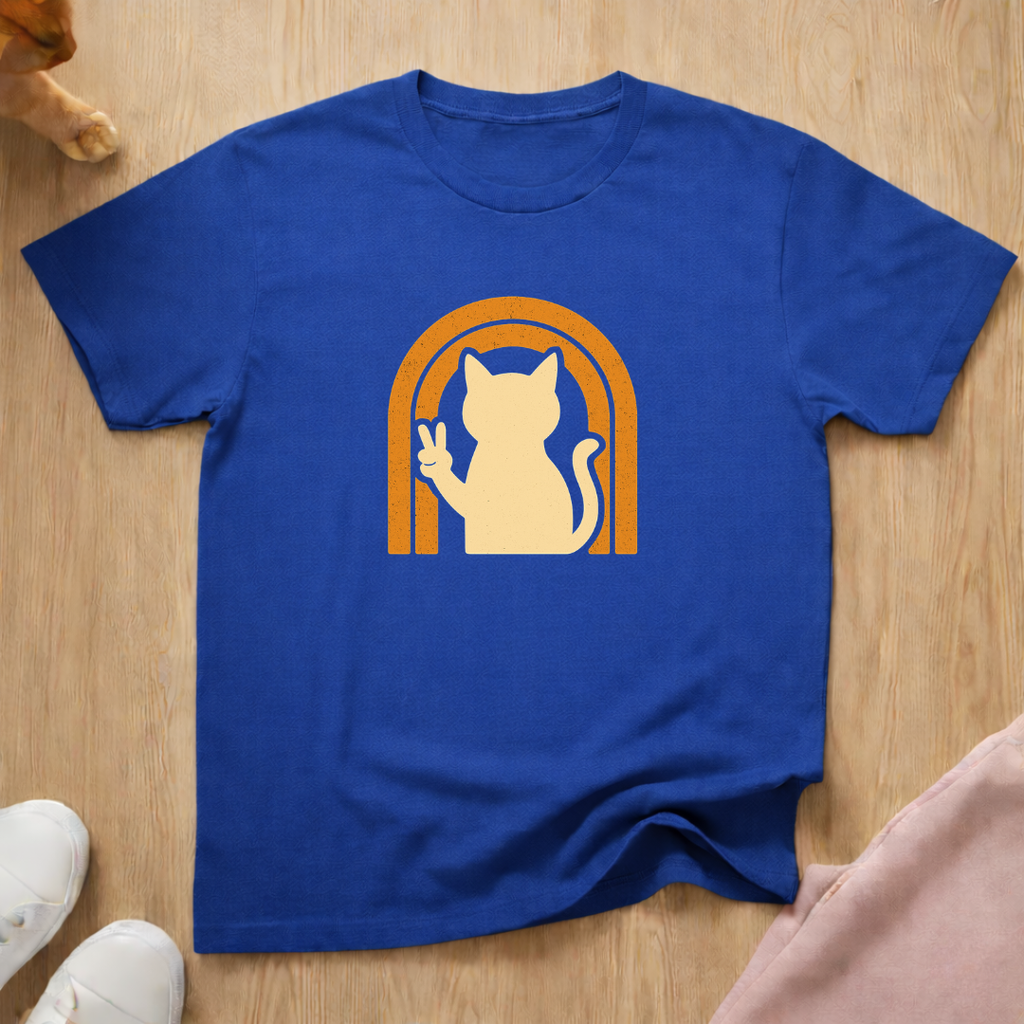Peace cat T-shirt
