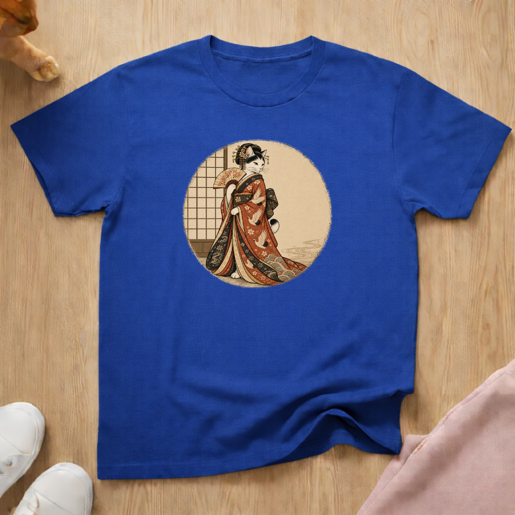 Geisha cat fan T-shirt