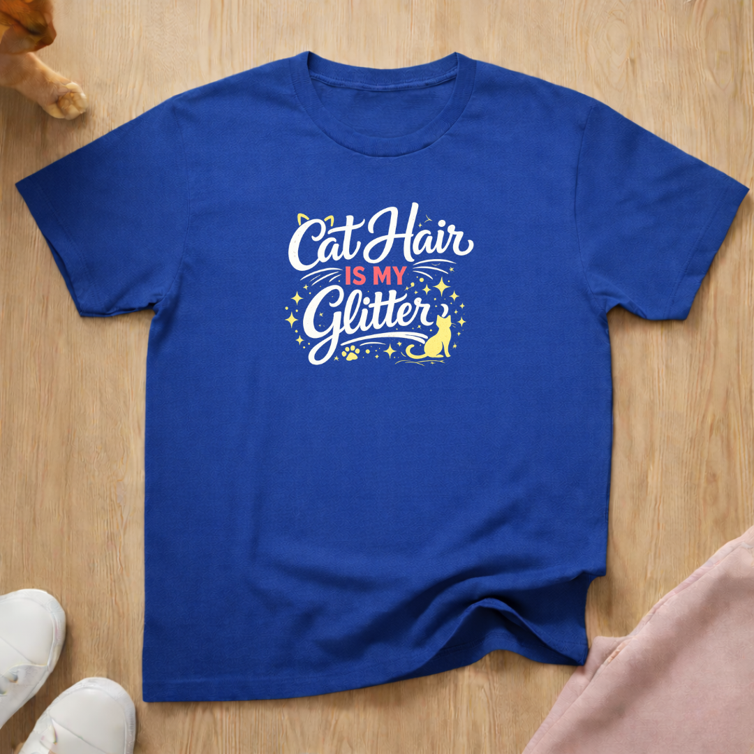 Cat hair is my glitter (dark) T-shirt