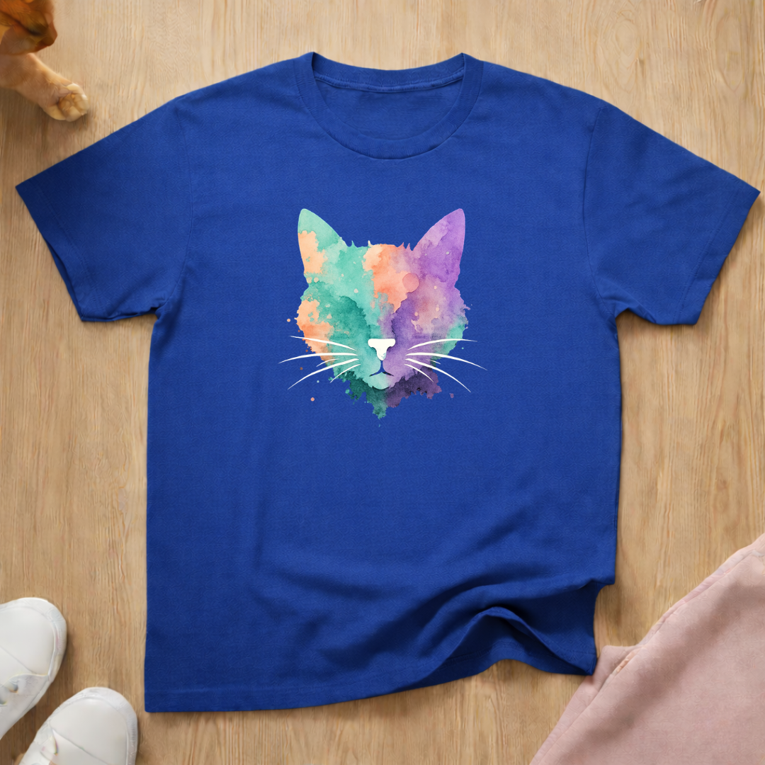 Watercolor cat T-shirt