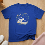 Cat on Book 2 cat T-shirt