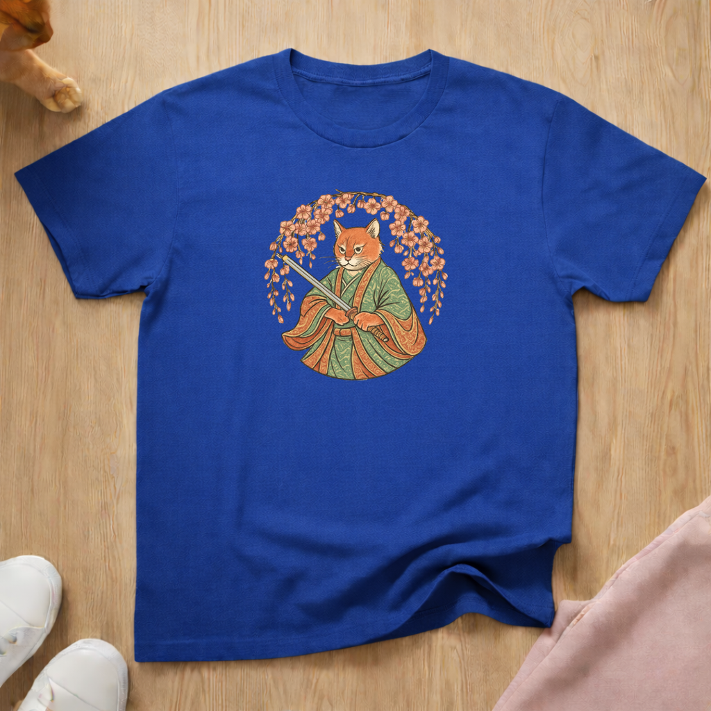 Bushido cat samurai cat T-shirt