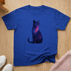 Milky way silhouette cat T-shirt