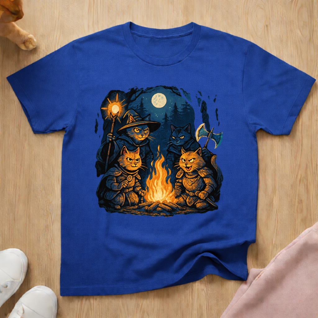 Cat DnD party 2 cat T-shirt