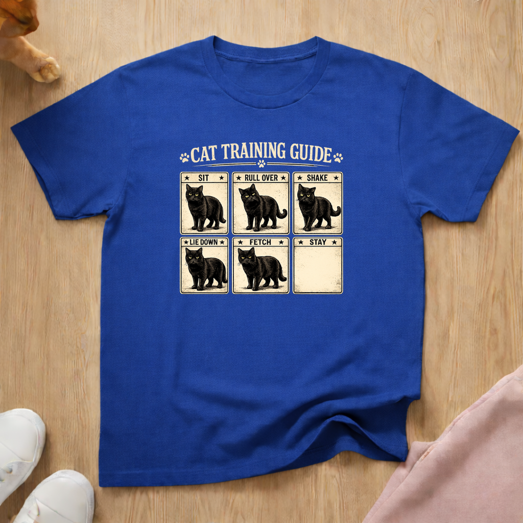 Cat training guide (light) T-shirt