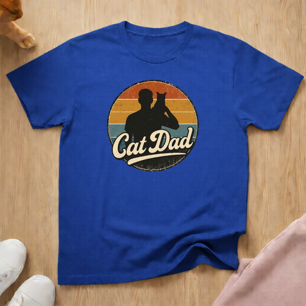 Retro Cat Dad 2 cat T-shirt