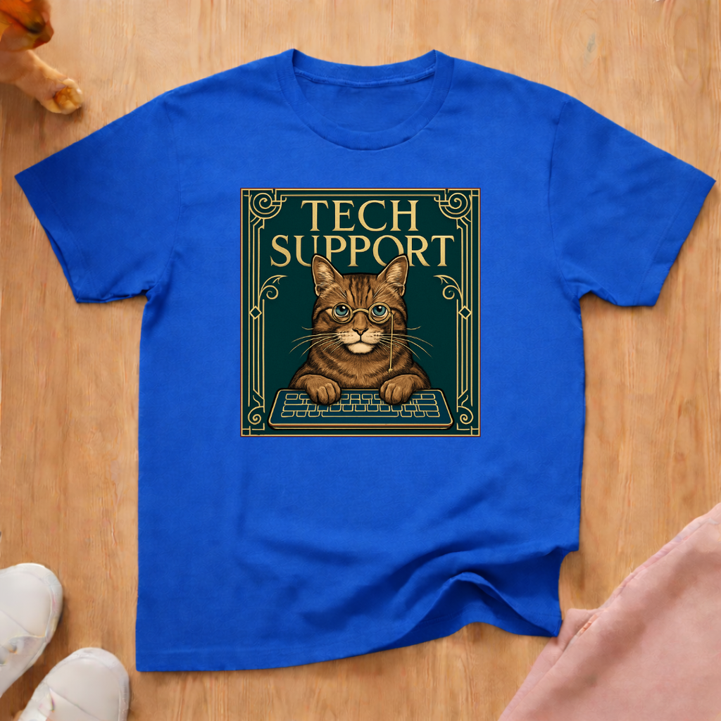 Tech Support Cat T-Shirt
