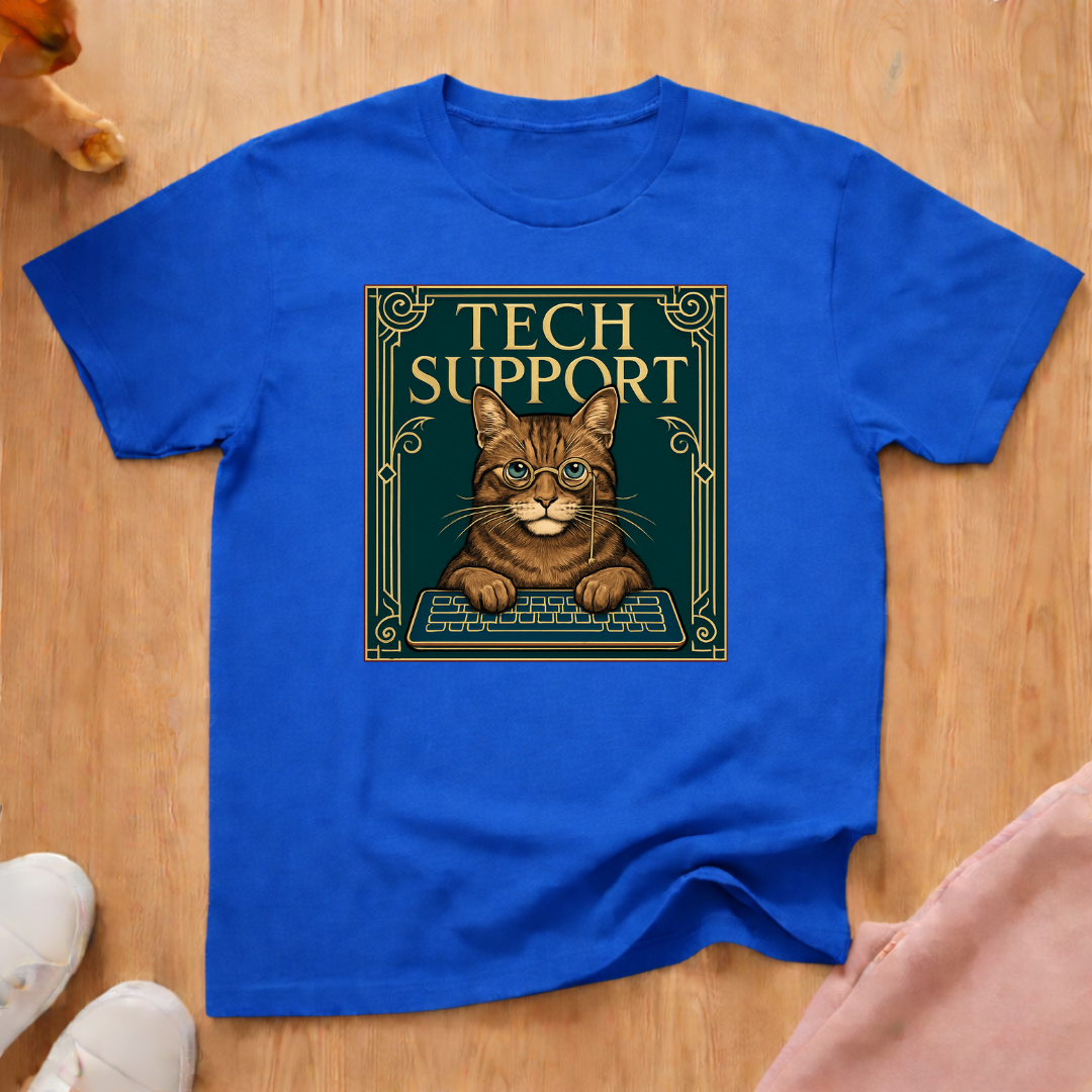 Tech Support Cat T-Shirt