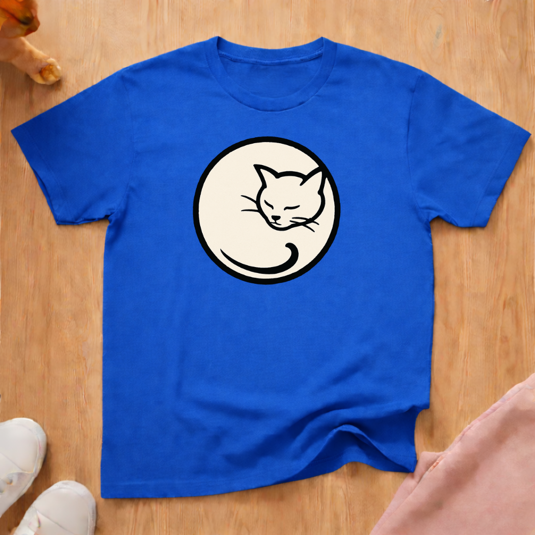 Curled Cat cat T-shirt