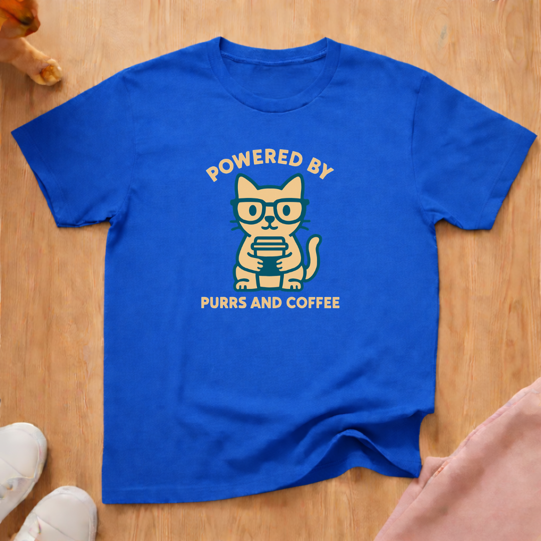 Powered by cat T-shirt