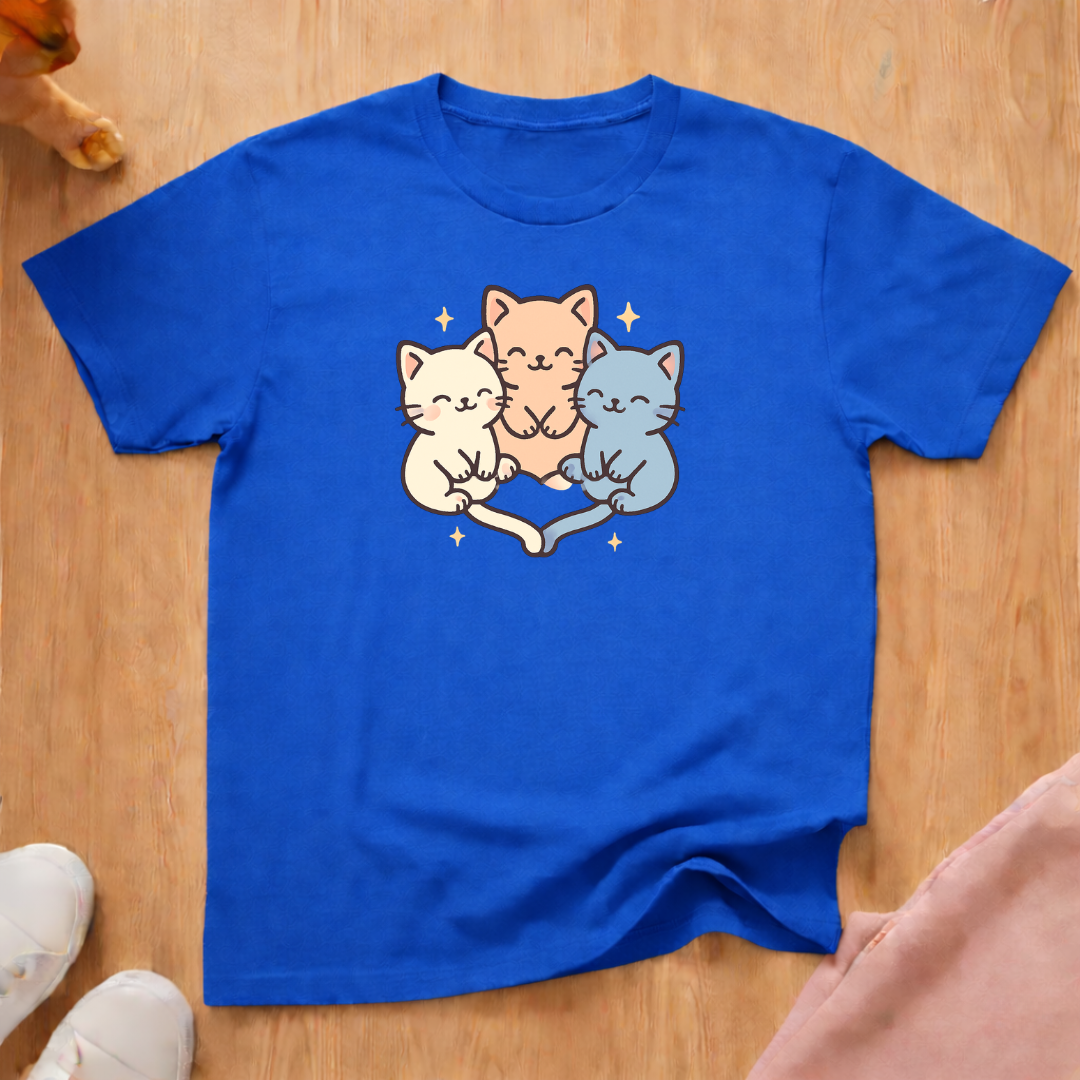 Cute cat tail heart cat T-shirt
