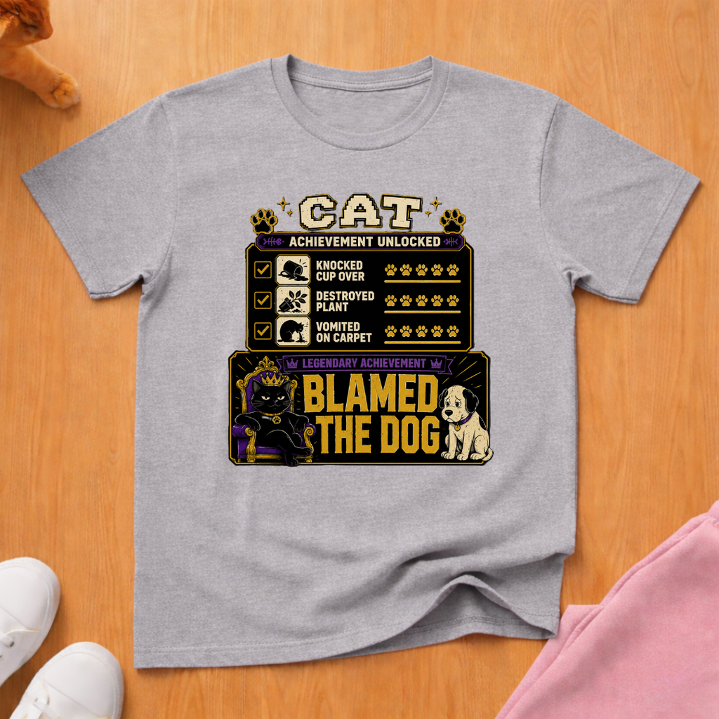 Cat achievement T-shirt