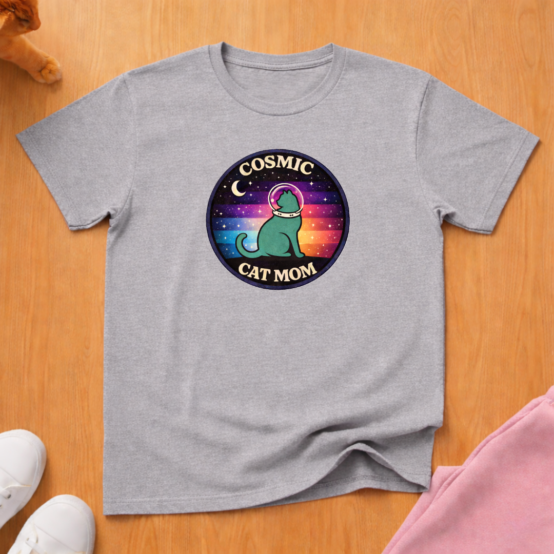Cosmic Cat Mom T-shirt