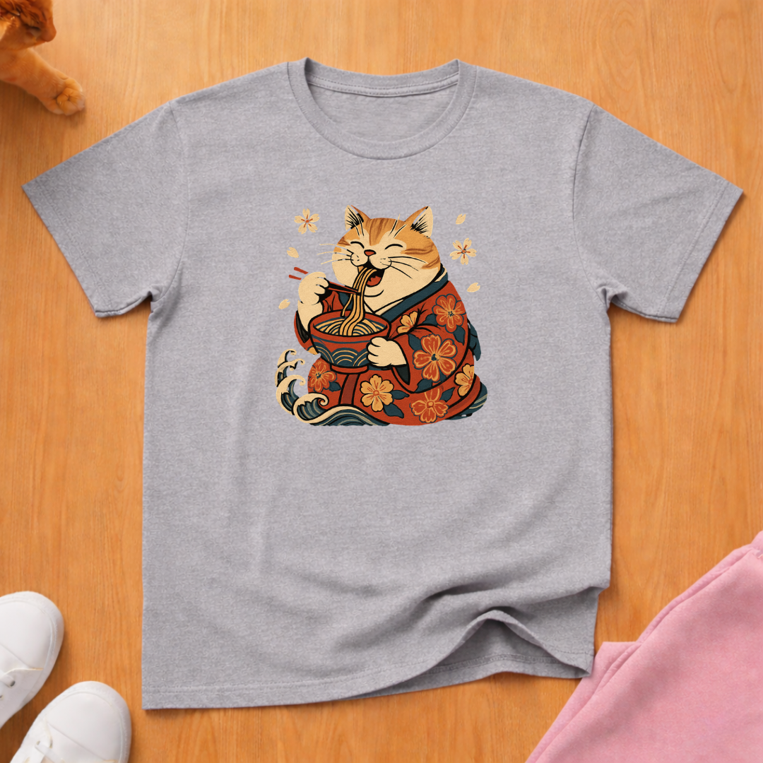 Fat Cat Ramen cat T-shirt