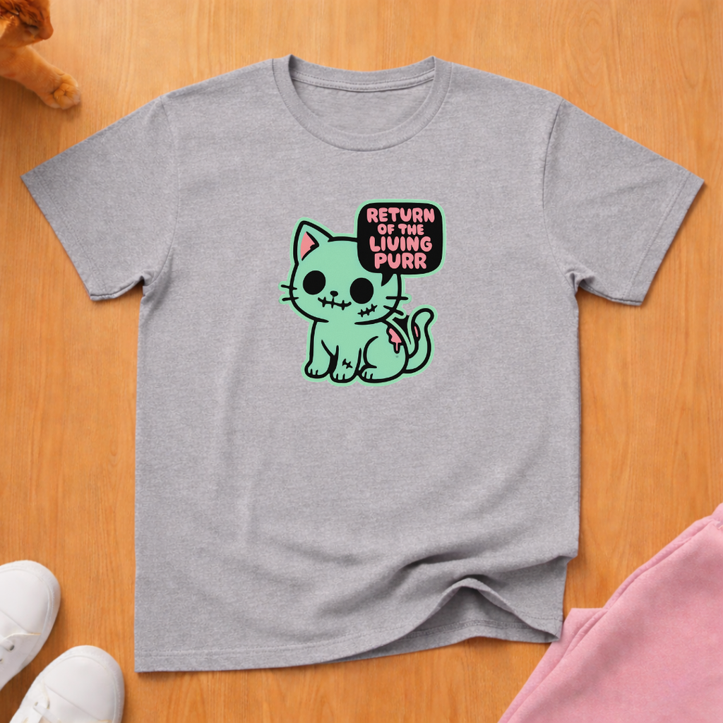 Return of the Living Purr cat T-shirt